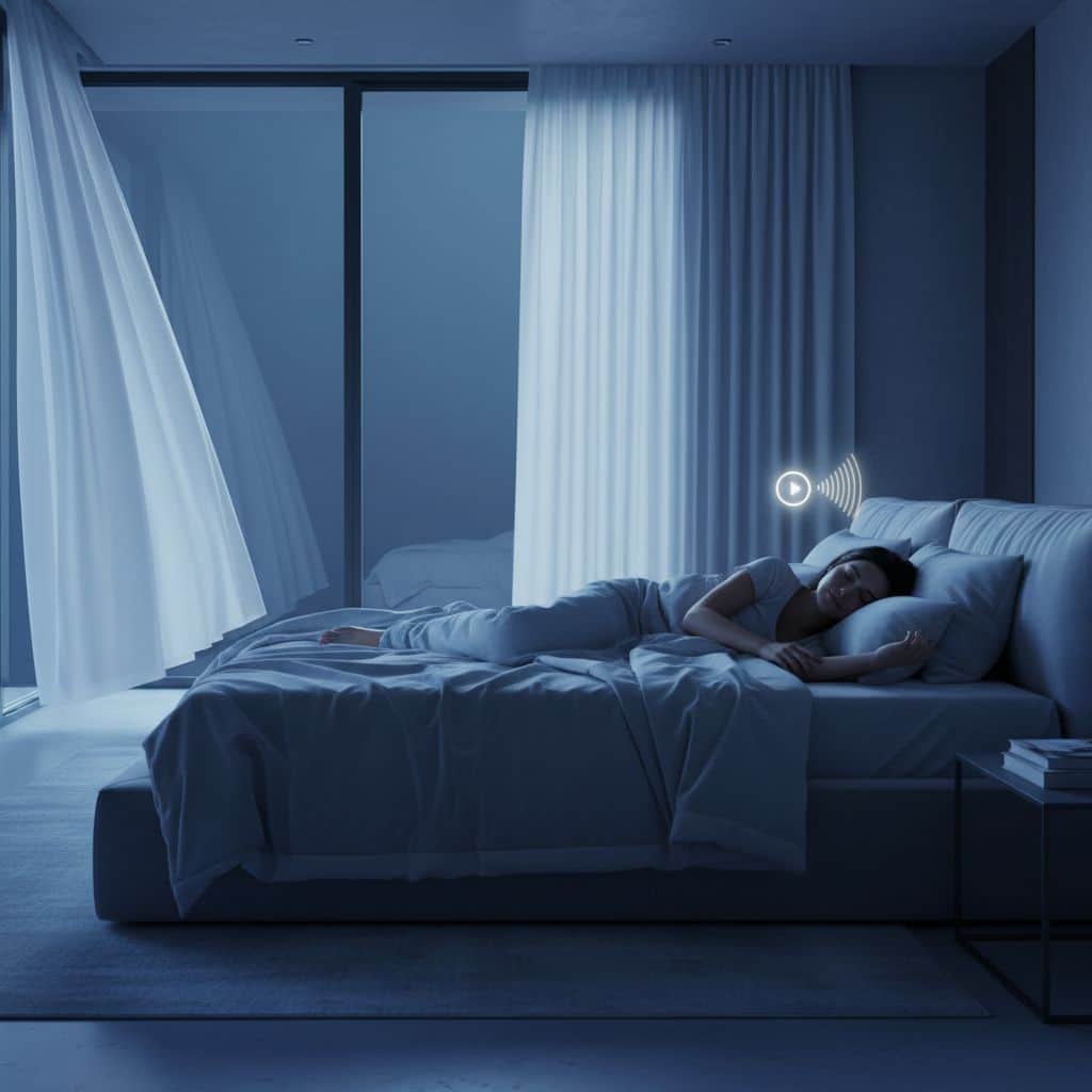 Person experiencing peaceful sleep